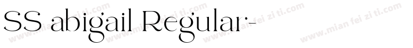 SS abigail Regular字体转换